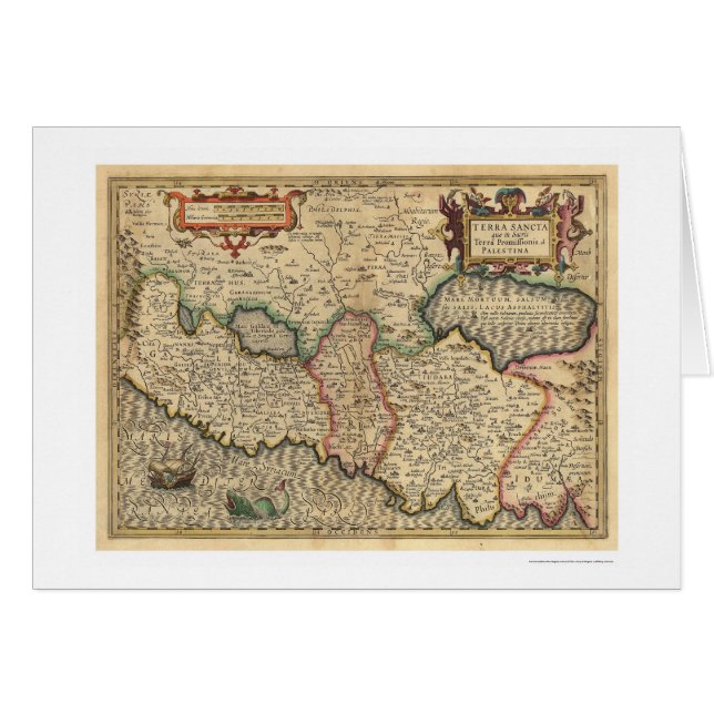 Carte de la Palestine et des zones environnantes 1 (Devant horizontal)