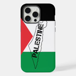 Carte de la Palestine libre sur le drapeau palesti