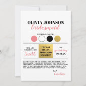 Carte de la palette de couleurs de la proposition  (Devant)