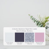 Carte de la palette de couleurs de Mariage floral  (Debout devant)