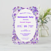 Carte de la partie de retraite à cadre de fleurs v (Debout devant)