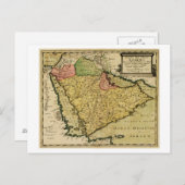Carte de la péninsule arabe du Moyen-Orient (Devant / Derrière)
