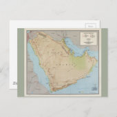 Carte de la péninsule arabique (1969) (Devant / Derrière)