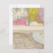 Carte de la péninsule des Balkans et de Constantin (Devant / Derrière)