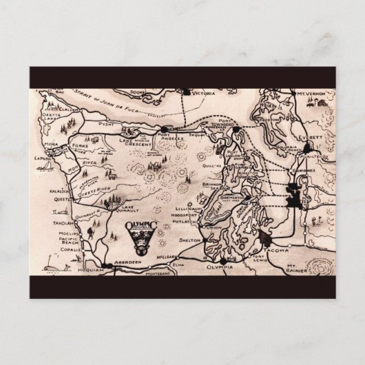 Carte de la péninsule Olympique (Devant)