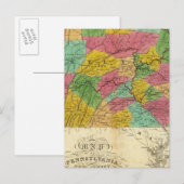 Carte de la Pennsylvanie, du New Jersey et du Dela (Devant / Derrière)