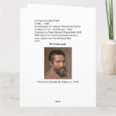 CARTE DE LA PIETA DE MICHEL-ANGE (Dos)