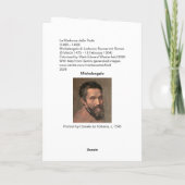 CARTE DE LA PIETA DE MICHELANGELO (Dos)