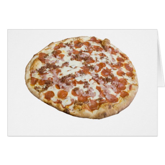 Carte de la pizza des amants de viande (Devant horizontal)
