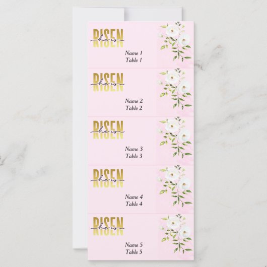 Carte de la place chrétienne rose de Pâques ressus (Devant)