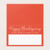 Carte de la place du dîner Thanksgiving (Outside Unfolded)