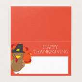 Carte de la place du dîner Thanksgiving | Doodle t (Outside Unfolded)