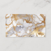 Carte de la place du mariage en marbre blanc et or (Dos)