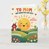 Carte de la plus merveilleuse mère (Fleur jaune)