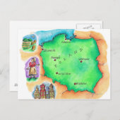 Carte de la Pologne (Devant / Derrière)