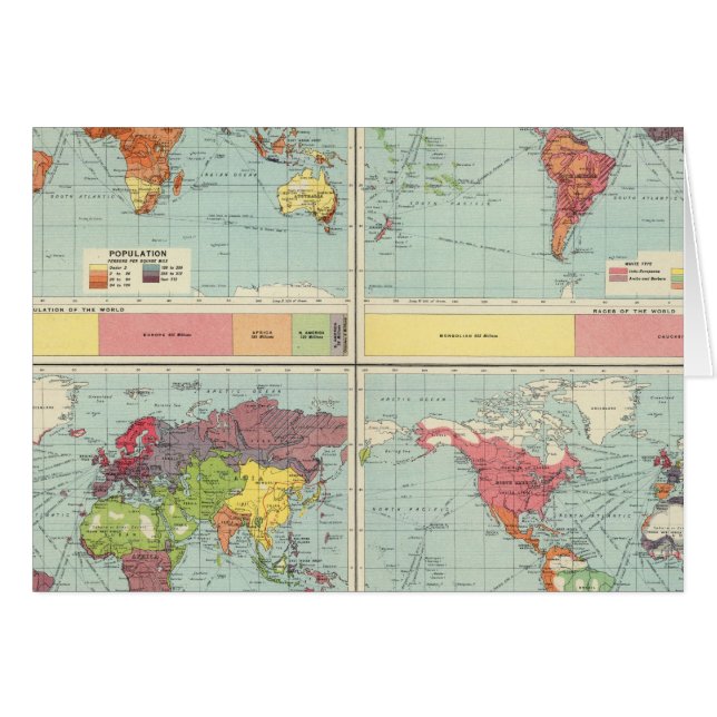 Carte de la population mondiale (Devant horizontal)