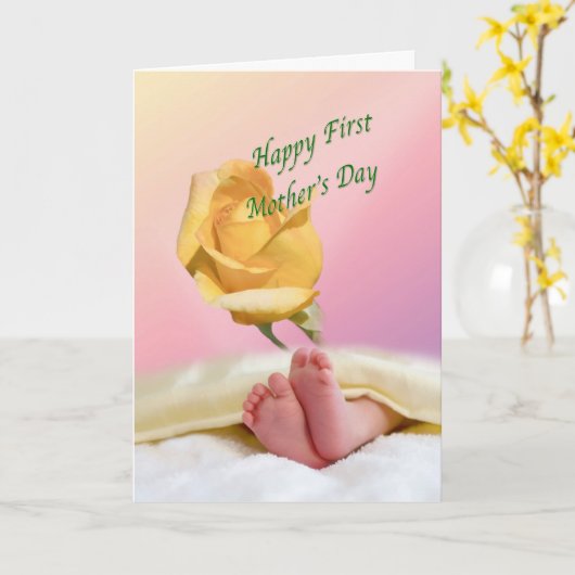 Carte de la première mère (Fleur jaune)