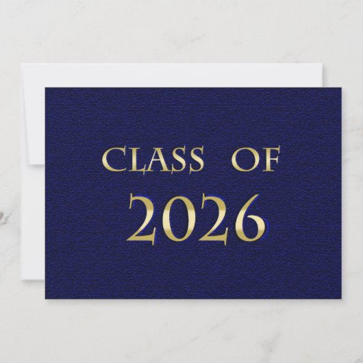 Carte de la promotion 2026 Bleu et Or (Devant)