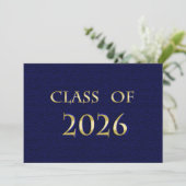 Carte de la promotion 2026 Bleu et Or (Debout devant)