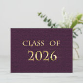 Carte de la promotion 2026 Violet et Or (Debout devant)