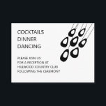 Carte de la réception de mariage Peacock stylisée<br><div class="desc">Moderne. Minimal. Cette collection utilise des plumes de paon stylisées pour créer un look élégant pour votre journée spéciale.</div>