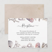 Carte de la réception de sable blanc Seashell Beac (Devant / Derrière)