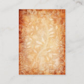 Carte de la réception florale orange et ivoire (Dos)