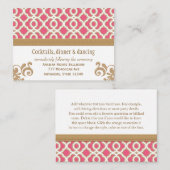 Carte de la réception marocaine Hot Pink Gold (Devant / Derrière)