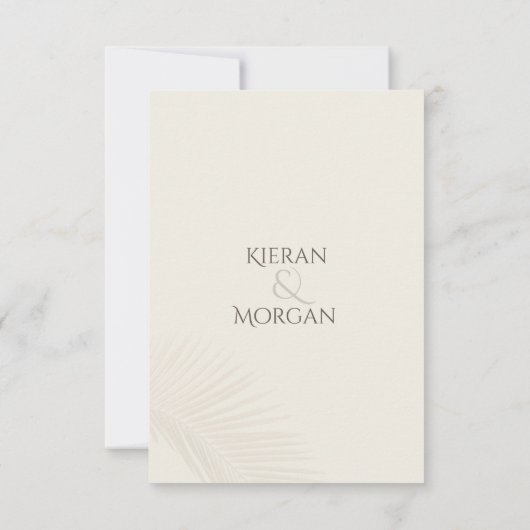 Carte de la réception Tropical Minimal Beach (Dos)