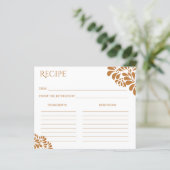 Carte de la recette de la douche nuptiale de talav (Debout devant)