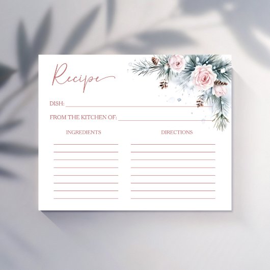 Carte de la recette de la douche nuptiale des pins