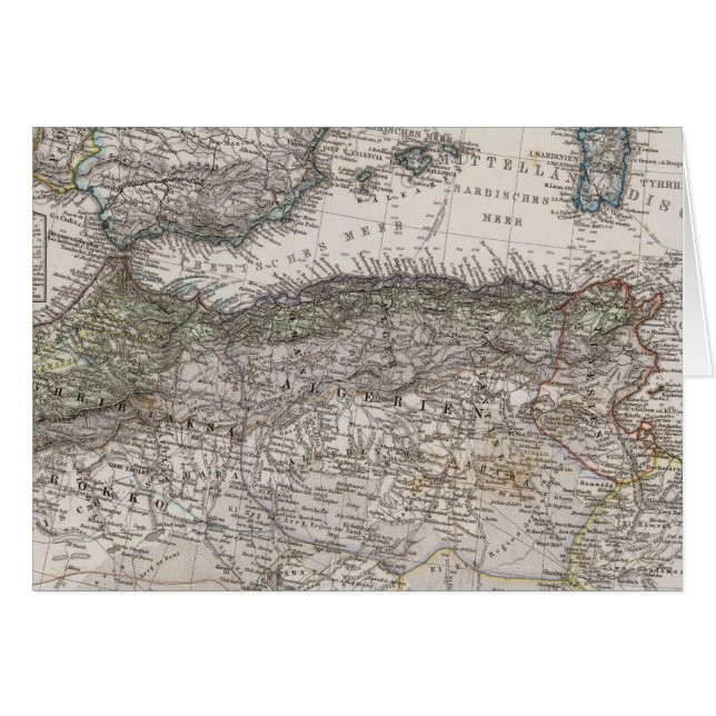 Carte de la région Afrique du Nord (Devant horizontal)