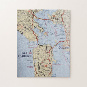 Carte de la région de San Francisco Puzzle