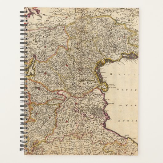 Carte de la région de Venise, Italie (Devant)