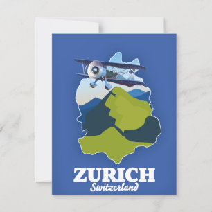 carte de la région de Zurich en Suisse