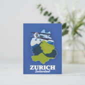 Carte de la région de Zurich Suisse (Debout devant)