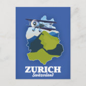 Carte de la région de Zurich Suisse (Devant)