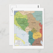 Carte de la région des Balkans centraux (Devant / Derrière)