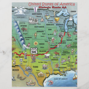 Carte de la route historique 66