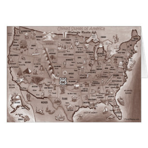 Carte de la route historique 66