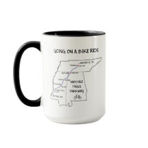 Carte de la route Natchez Trace Café Mug