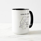 Carte de la route Natchez Trace Café Mug (Devant droit)