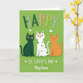 Carte de la Saint-Cattys pour neveu (Fleur jaune)