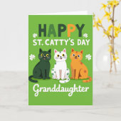 Carte de la Saint-Cattys pour petite-fille (Fleur jaune)