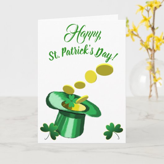 Carte de la Saint Patrick (Fleur jaune)
