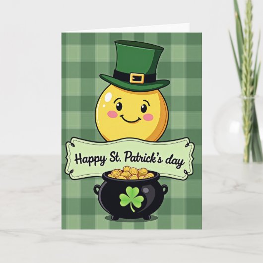 Carte de la Saint-Patrick à carreaux (Devant)