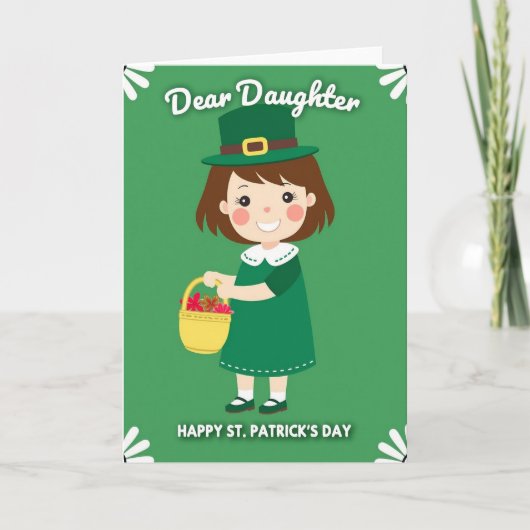 Carte de la Saint-Patrick à Décoration Tiretée (Devant)
