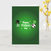 Carte de la Saint-Patrick à dégradé vert (Fleur jaune)