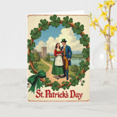 Carte de la Saint-Patrick à la corde de trèfle (Fleur jaune)