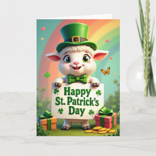 Carte de la Saint-Patrick à motif de cœur